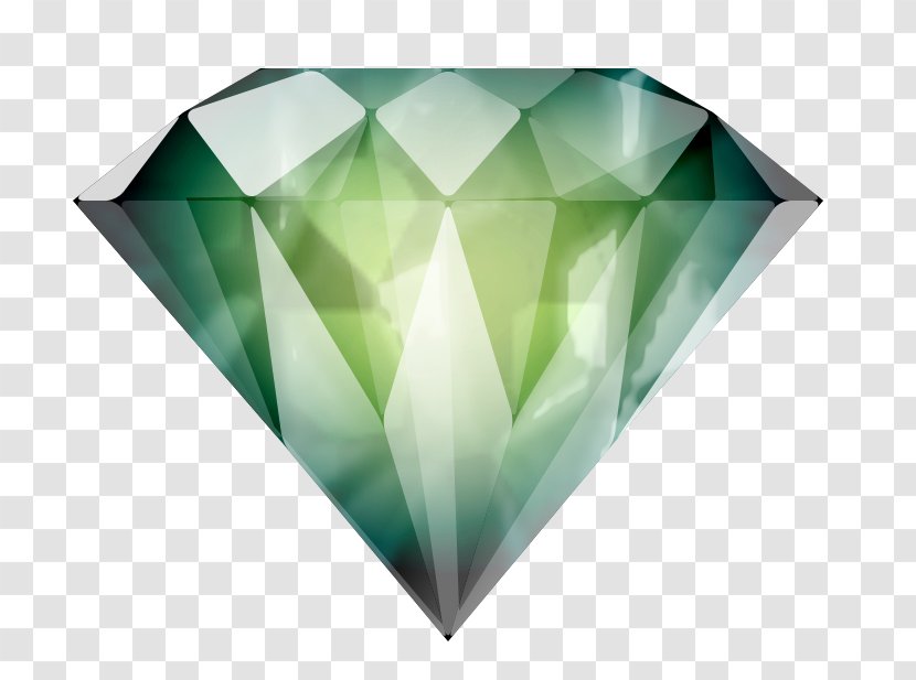 Diamond Gemstone Clip Art - Dresden Green Transparent PNG