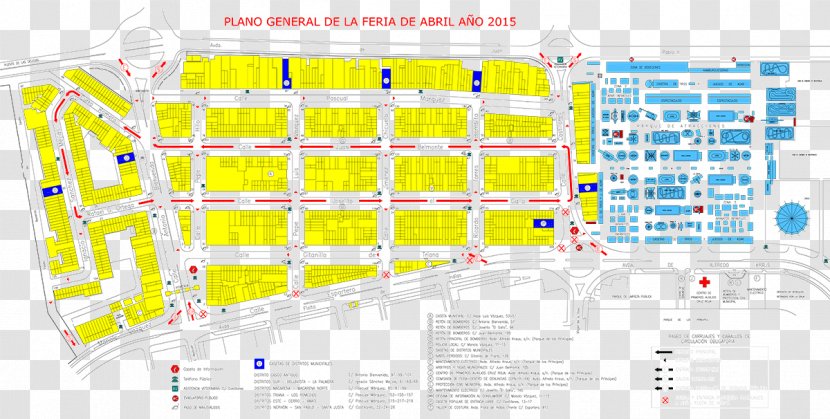 2018 Seville Fair Map Districts And Neighbourhoods Of Triana, - Area Transparent PNG