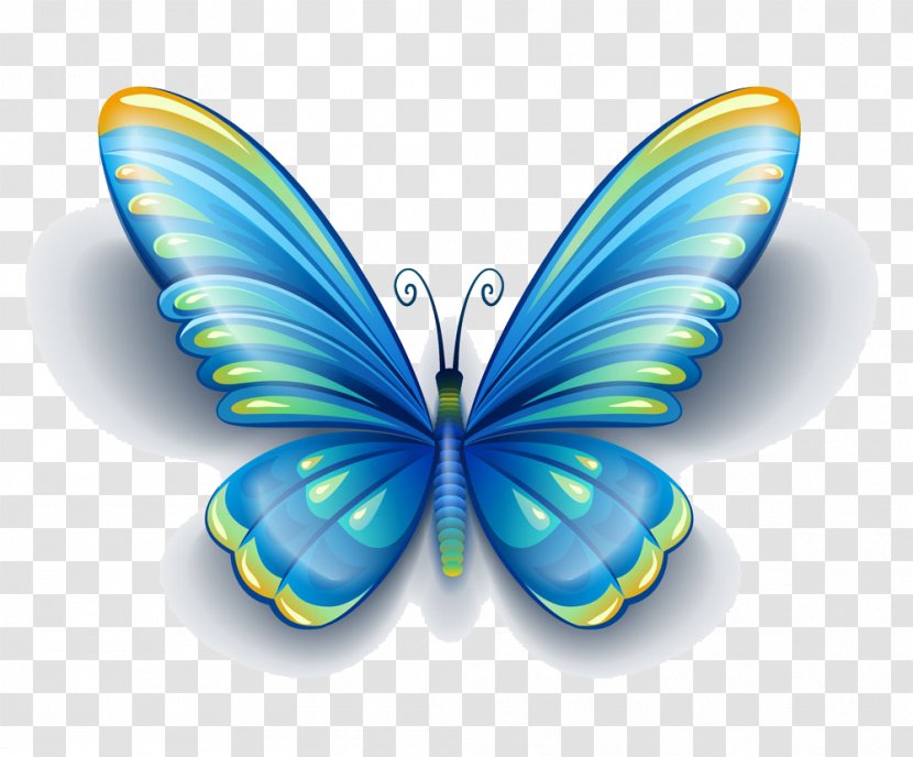 Insect Morpho Peleides Butterflies And Moths Blue Euclidean Vector - Fantasy Butterfly Transparent PNG