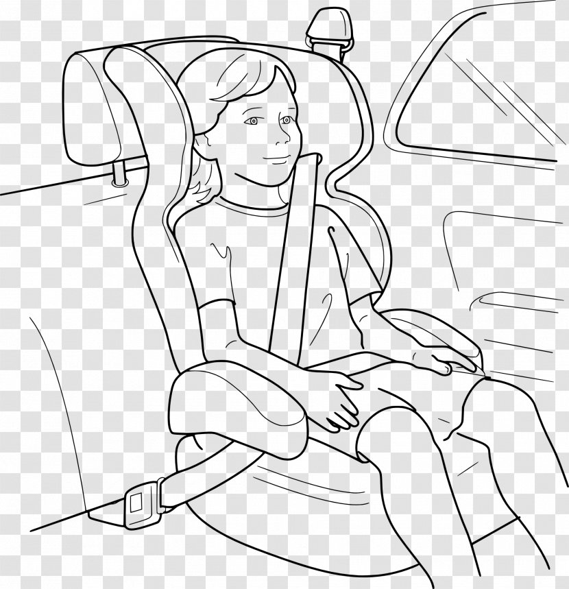 Coloring Book Child Automobile Safety Car - Tree - The Driver Is Not Allowed To Wear A Seat Belt Transparent PNG