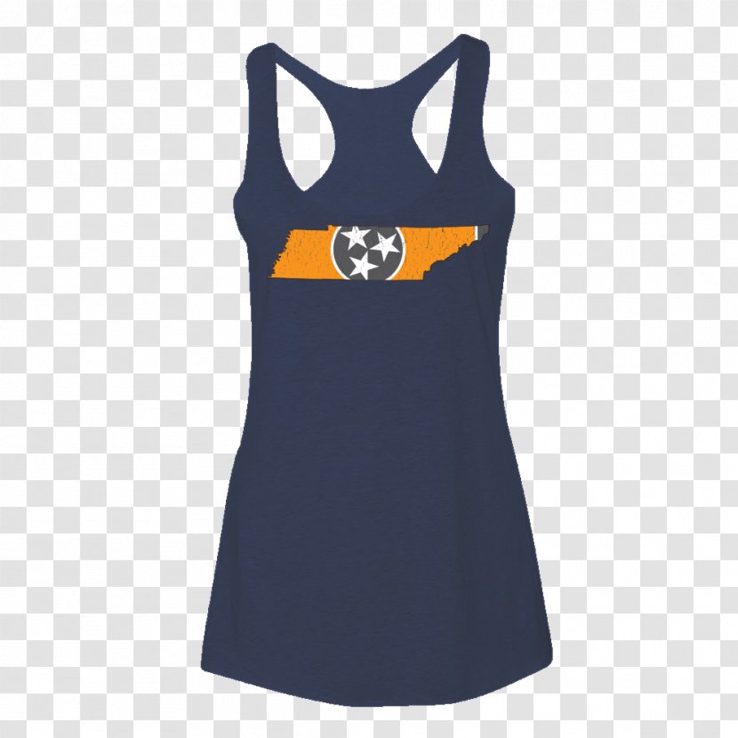 T-shirt Tennessee Clothing Dress Top - Blue - Orange Flag Transparent PNG