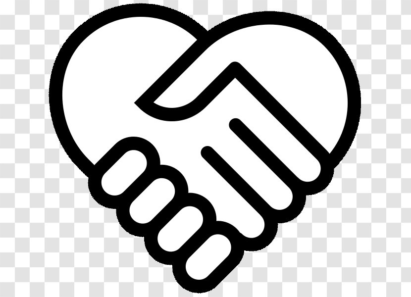 Handshake Clip Art - Black And White - Hand Transparent PNG