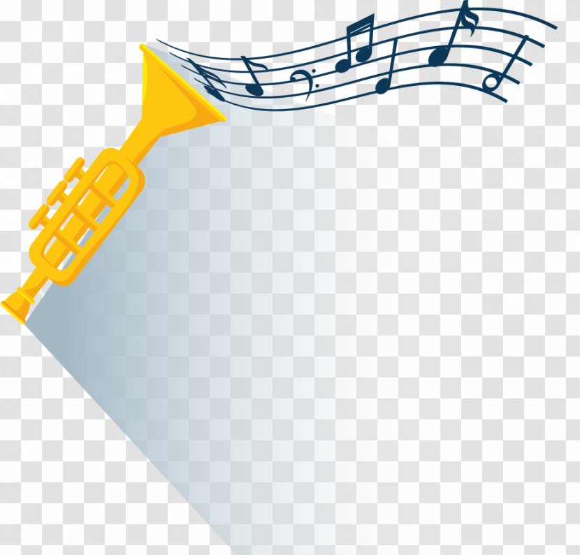 Musical Note Trumpet - Silhouette - Cartoon Blue Notes Transparent PNG