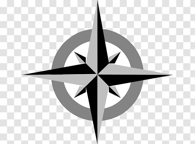 Compass Rose North Wind Clip Art - Cardinal Direction Transparent PNG