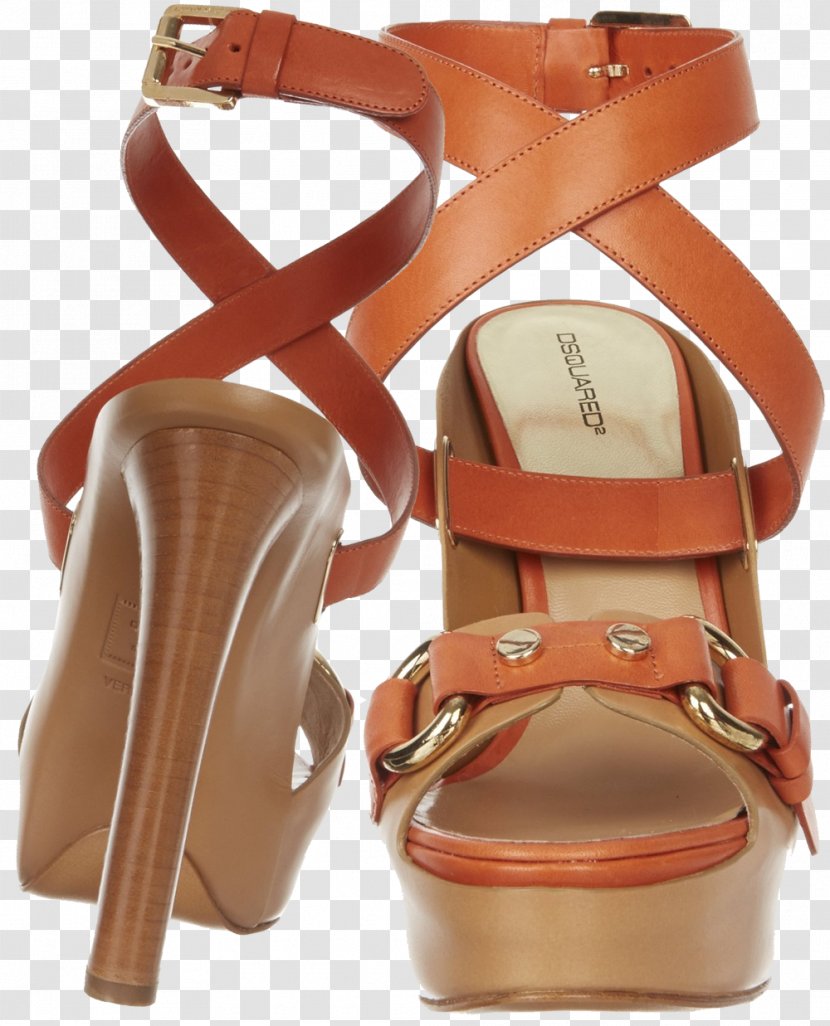 Shoe High-heeled Footwear Sandal Khaki - Sandals Transparent PNG