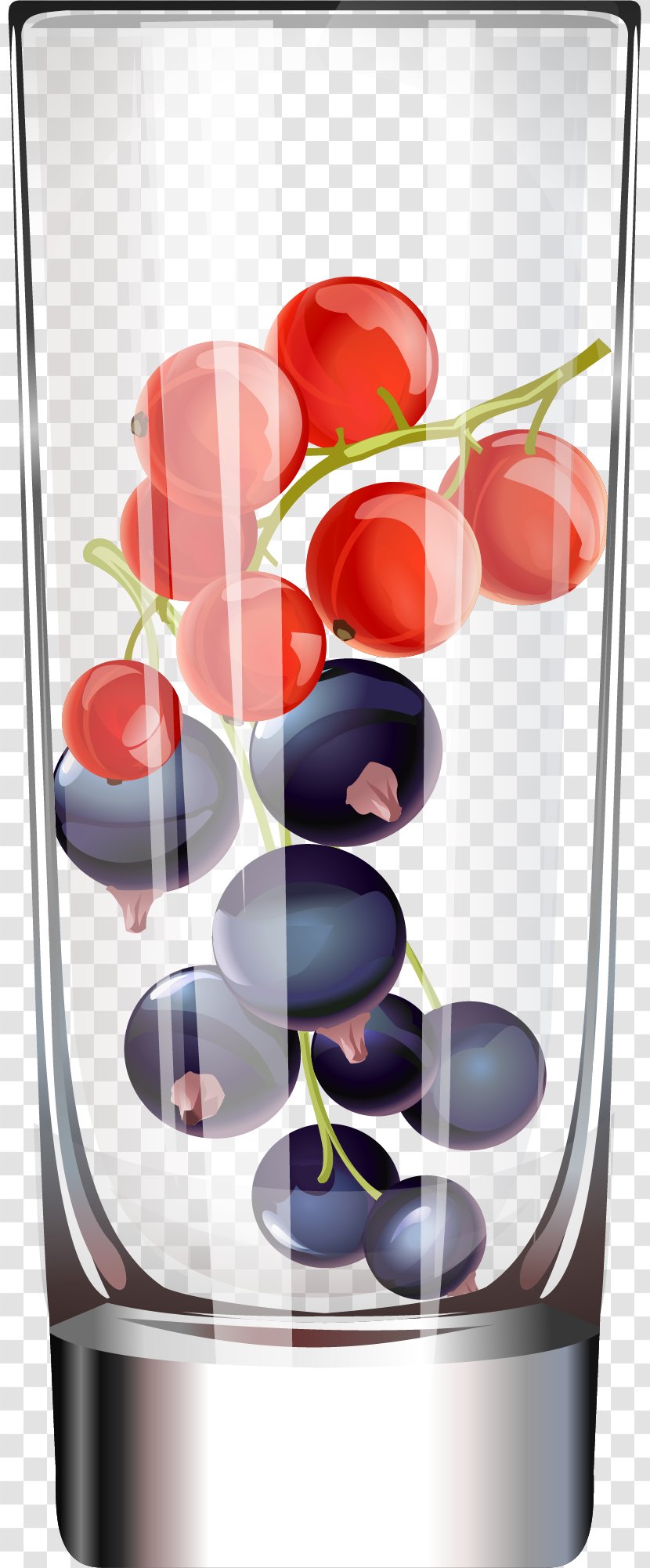 Juice Frutti Di Bosco Illustration - Blackberry - A Glass With Cranberry Transparent PNG