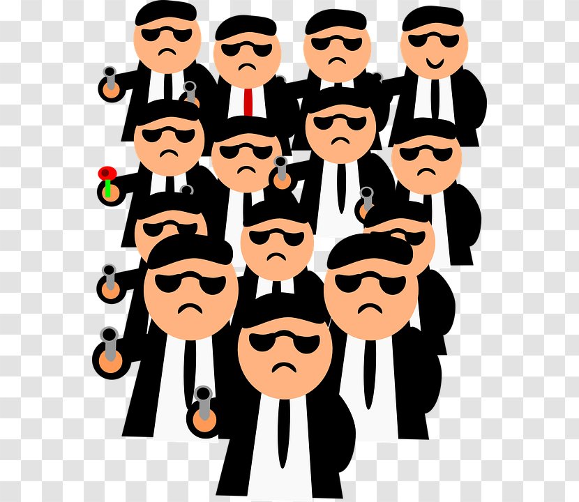 Neo The Matrix Clip Art - Facial Hair - Black Suit Bodyguards Transparent PNG