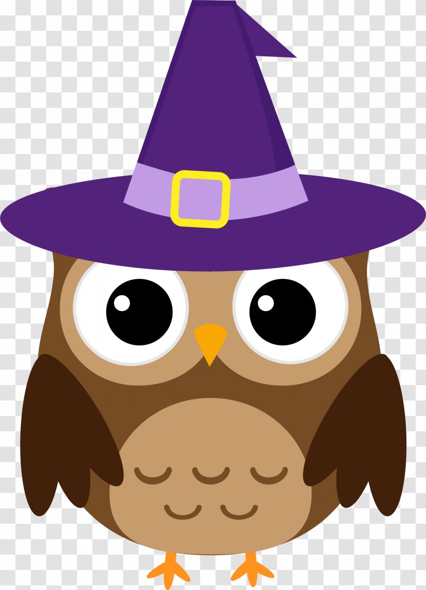 Halloween Clip Art - Bird Of Prey - Brown Wizard Owl Transparent PNG
