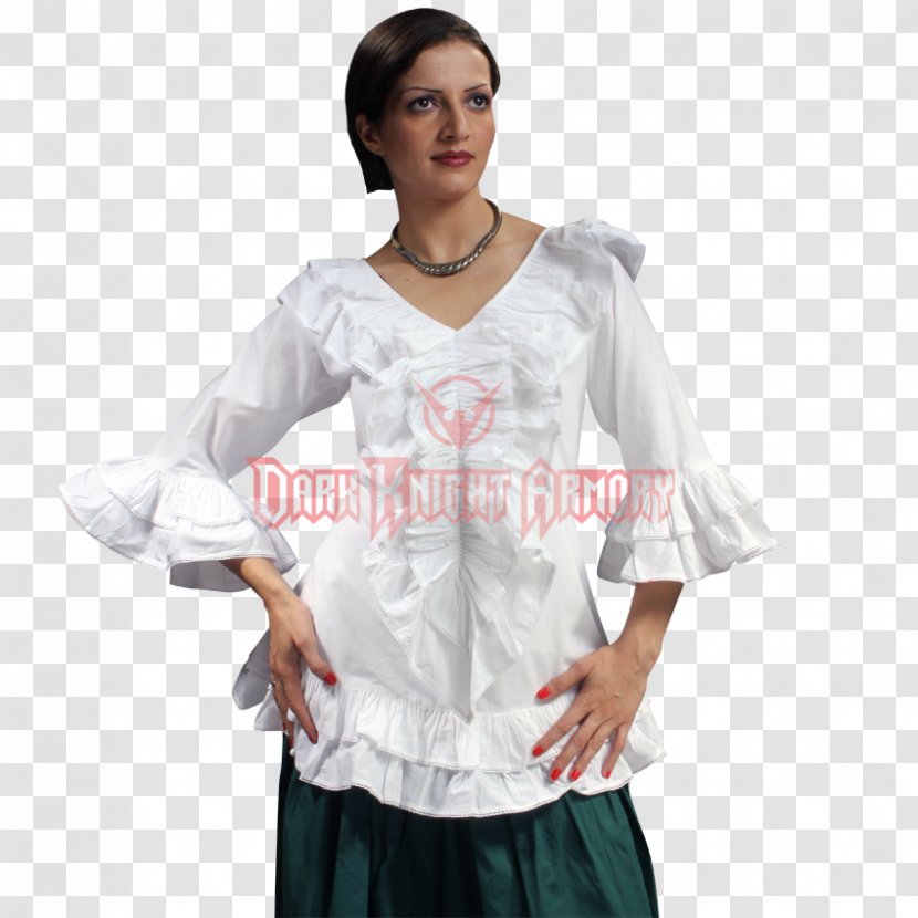 Blouse Shoulder Sleeve Costume Outerwear - Ruffles Transparent PNG