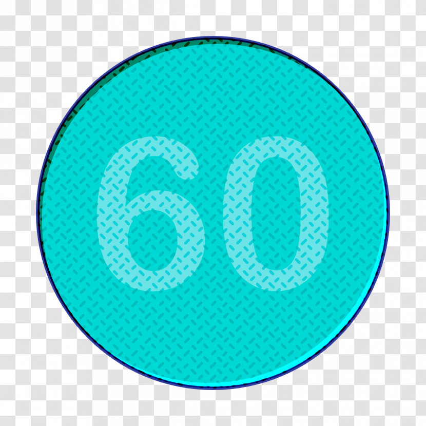 Numbers Icon Sixty Icon Transparent PNG