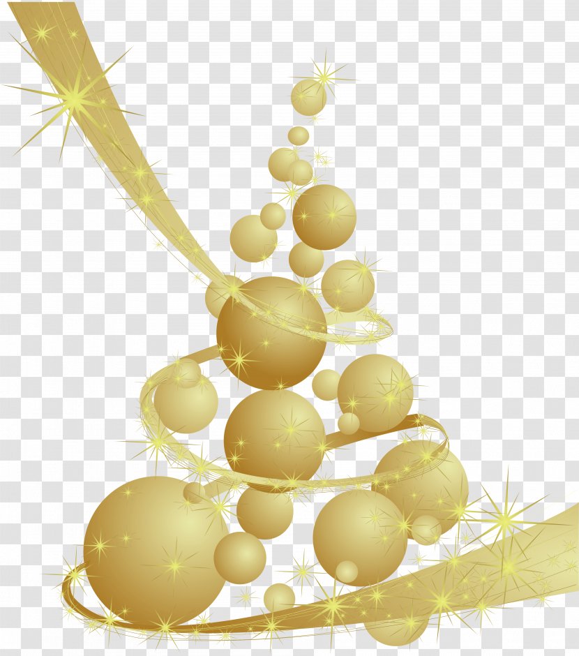 Christmas Tree Decoration Santa Claus Party - Pearls Transparent PNG