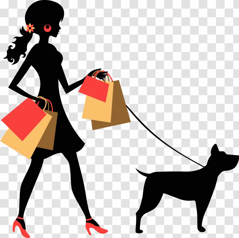 Dog Euclidean Vector Silhouette Photography Bag - Painted Woman Transparent PNG