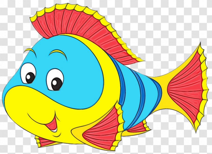 Watercolor Cartoon - Yellow - Fish Transparent PNG