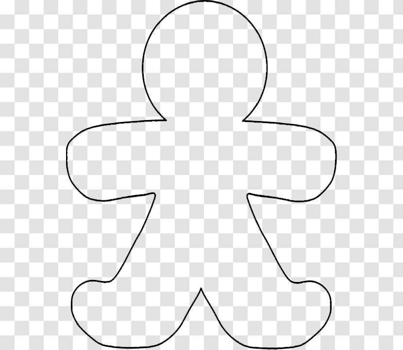 White Line Art Circle Clip - Symmetry - Gingerbread Man Transparent PNG