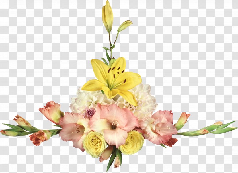 Cut Flowers Lilium Flower Bouquet - Floral Design - Frangipani Transparent PNG