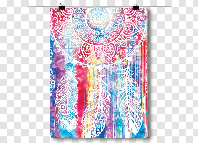 Art Dreamcatcher Watercolor Painting Spirituality Poster - Visual Arts - And Flower Transparent PNG