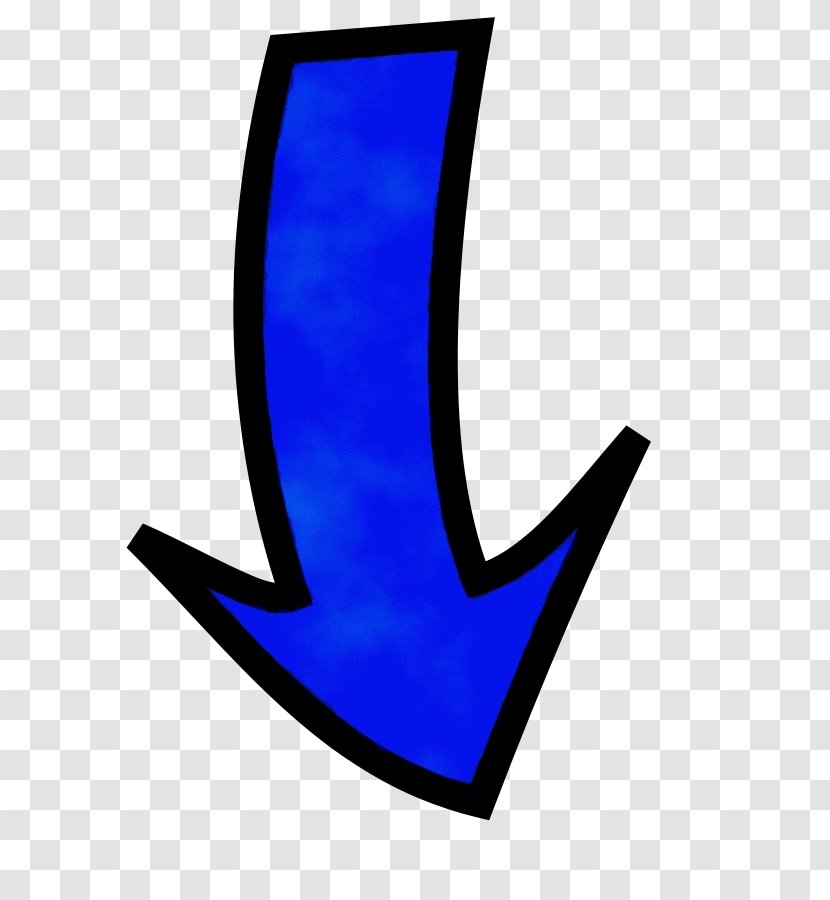 Ink Arrow - Watercolor - Logo Electric Blue Transparent PNG