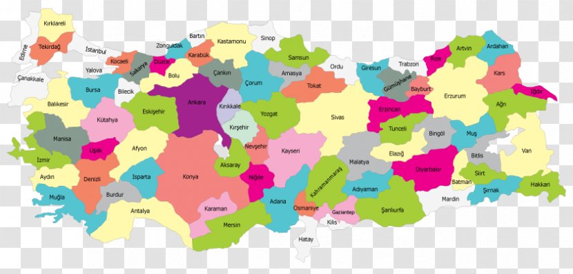 Istanbul Provinces Of Turkey Bursa Province Map Ankara - World Transparent PNG