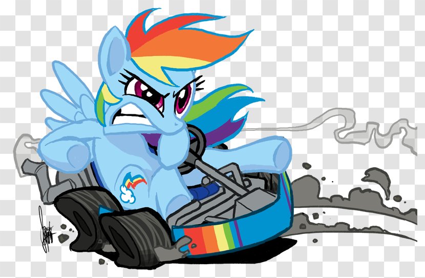 Rainbow Dash Pony Rarity Go-kart Applejack - Deviantart - Nightclubs Ad Transparent PNG