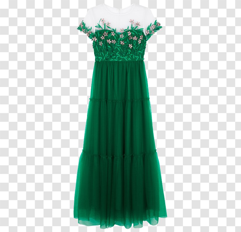 Cocktail Dress Shoulder Green Gown - Dark Transparent PNG
