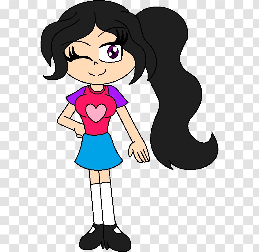 Girl Cartoon - Black Hair - Style Transparent PNG