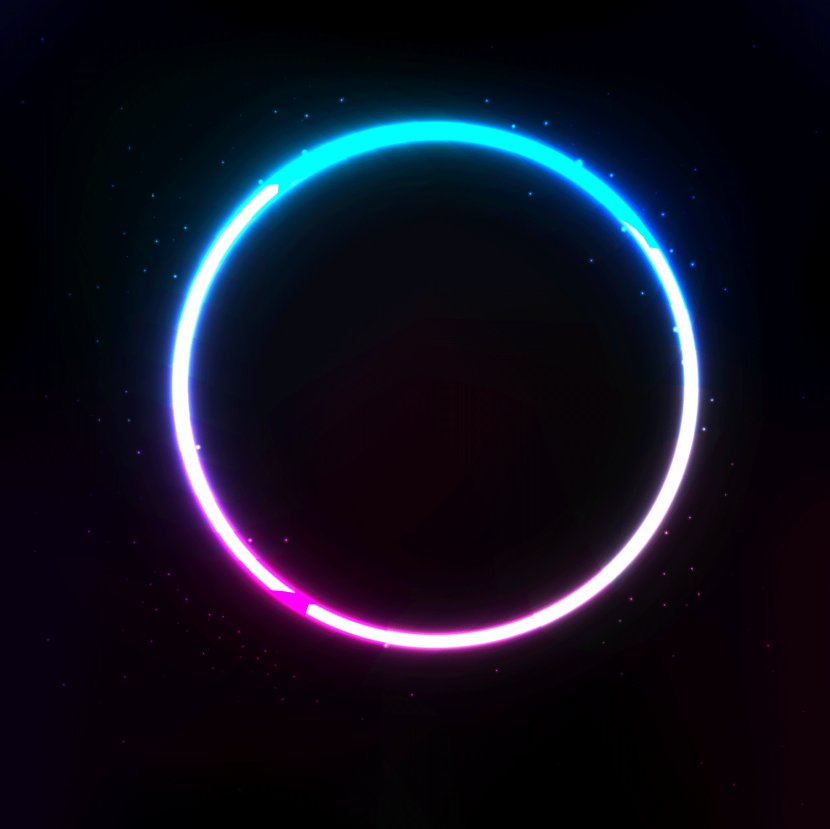 Sky Space Circle Eclipse Wallpaper - Atmosphere - Vector Ring Glow Color Fluorescence Transparent PNG