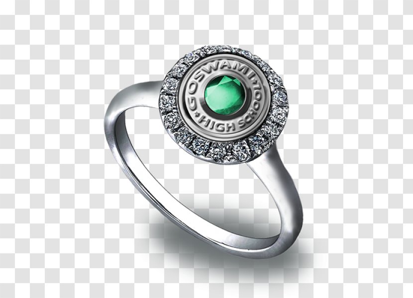 Class Ring Jewellery Engagement Emerald - Gemstone - Graduation Transparent PNG