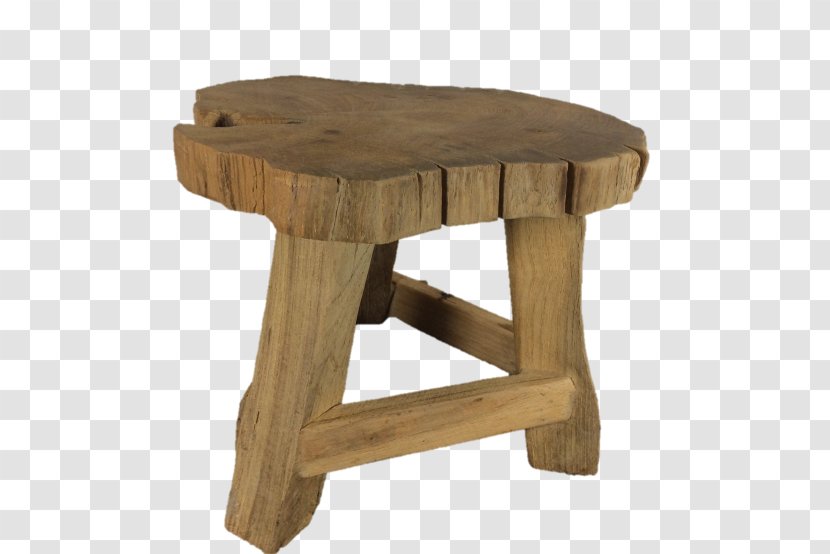 Garden Furniture Teak Stool Table - Wooden Small Transparent PNG