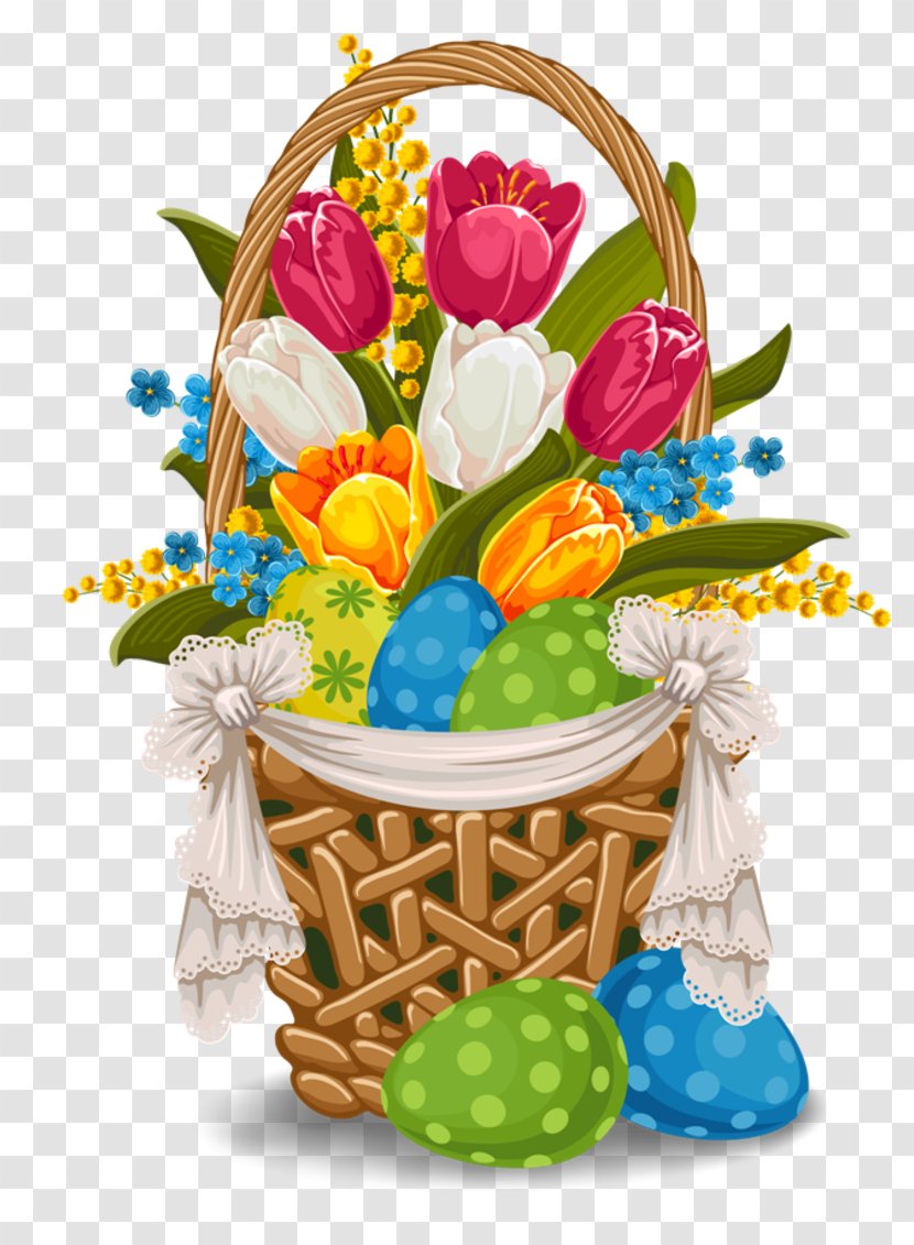 Easter Basket Flower Clip Art - Plant - Colorful Transparent PNG