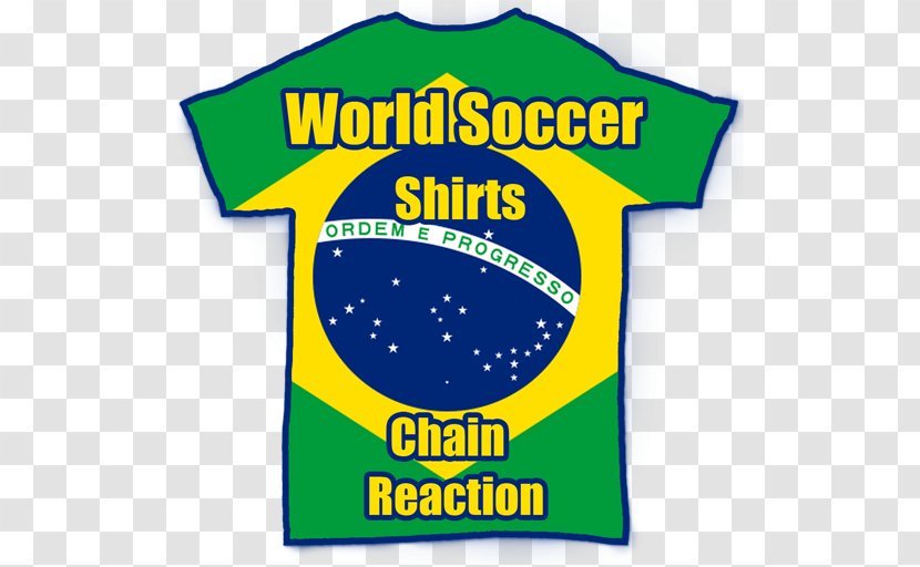 T-shirt Flag Of Brazil Logo Sportswear - Signage - Chain Reaction Game Transparent PNG