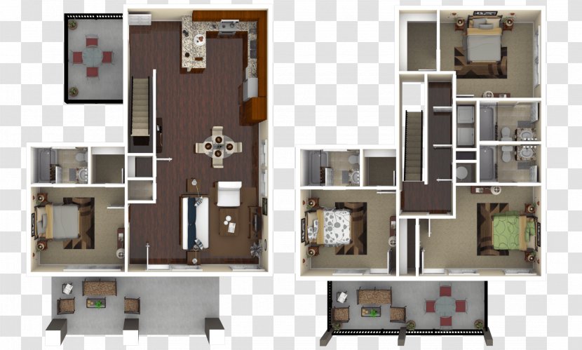 Floor Plan Pennsylvania State University The Retreat At College House Apartment - Orlando Transparent PNG