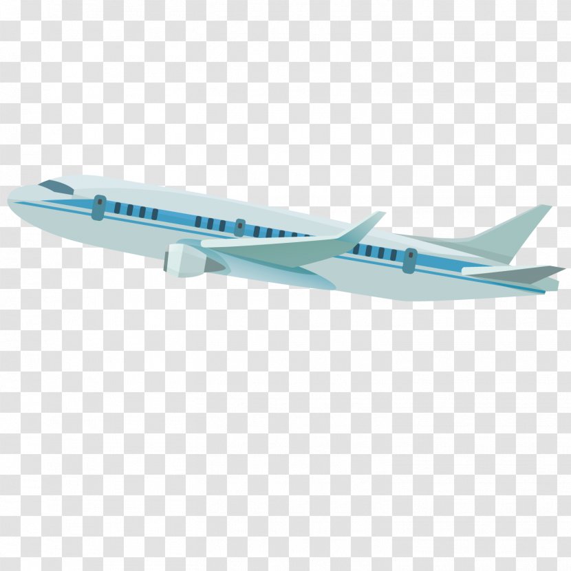 Airplane Wide-body Aircraft Drawing - Widebody - Flying Plane Transparent PNG