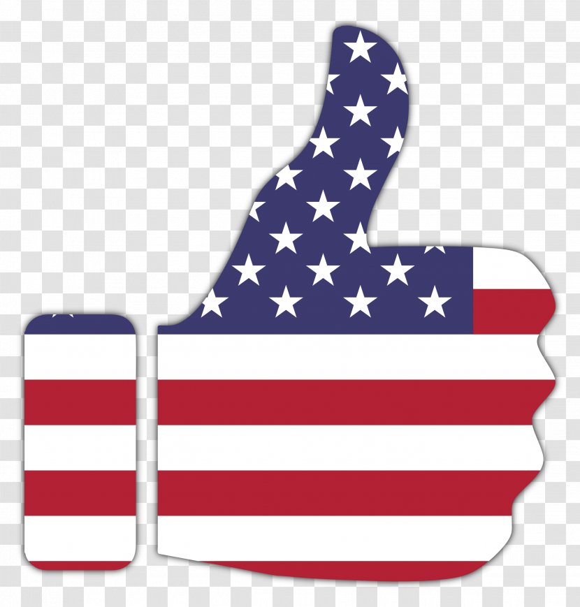 Flag Of The United States Thumb Signal Clip Art Transparent PNG