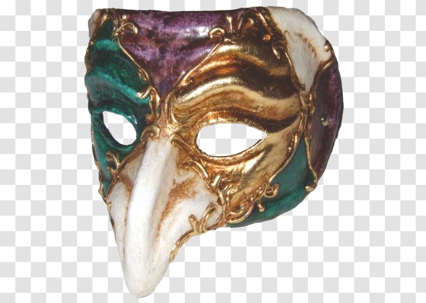 Carnival Of Venice Mask Mardi Gras Masquerade Ball Costume - Long Nose Transparent PNG