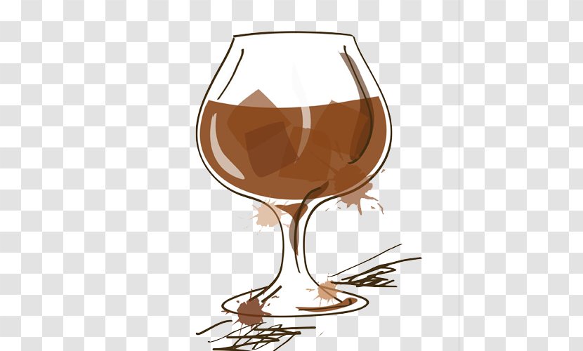 Cocktail Brandy Wine Illustration - Alcoholic Drink - Hand-painted Transparent PNG
