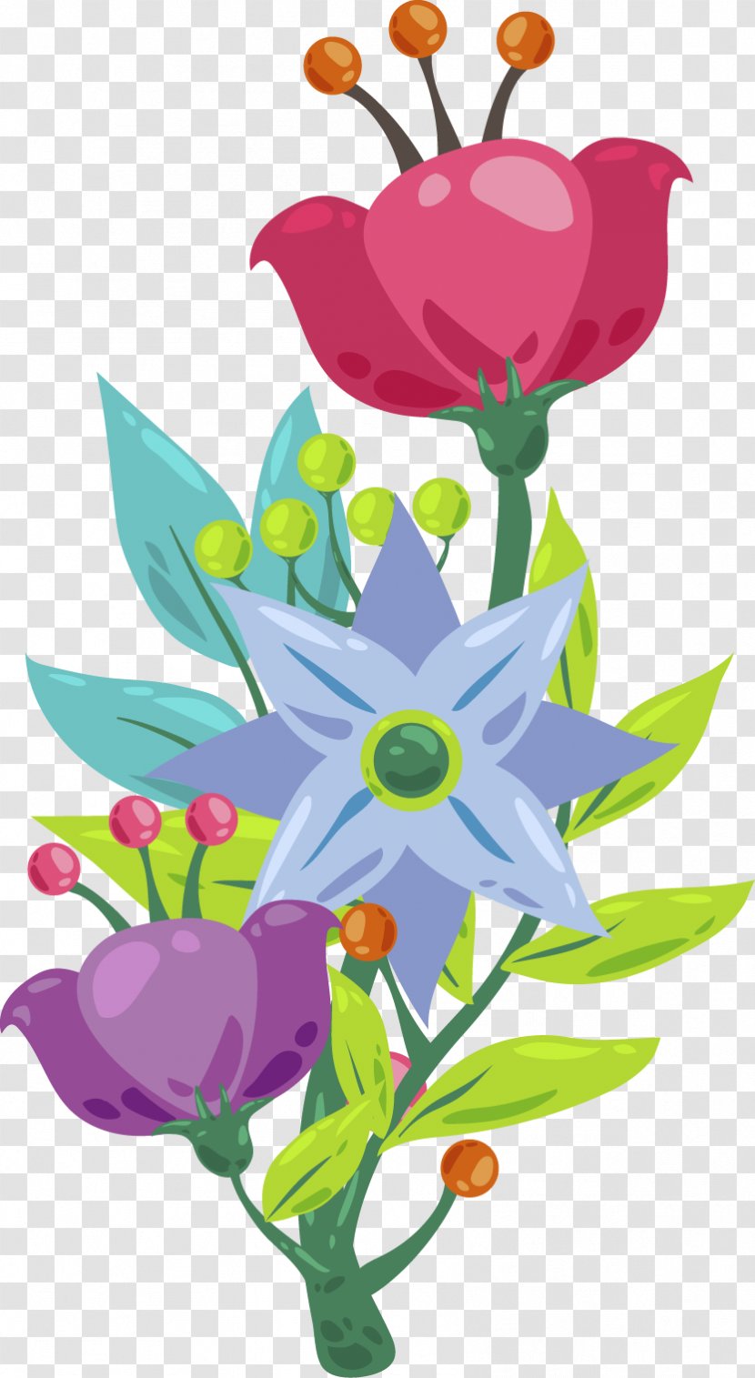 Petal Flower - Color - Beautifully Decorated Floral Watercolor Transparent PNG