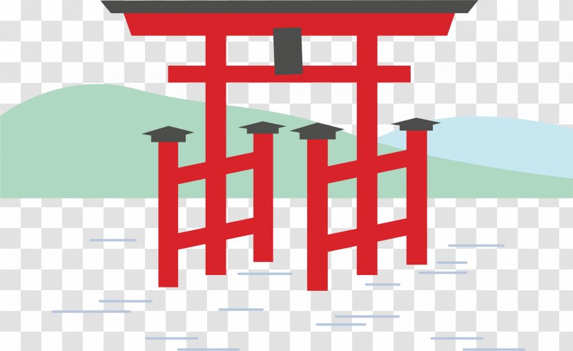 Itsukushima Shrine Shinto Meiji Torii Clip Art - Japan Gate Transparent PNG