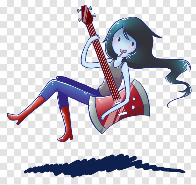 Marceline The Vampire Queen Ice King Finn Human Axe Bass Guitar - Cartoon Transparent PNG