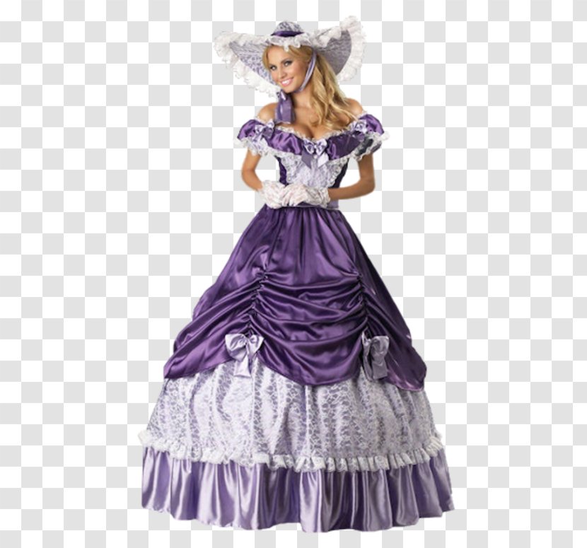 Ball Gown Wedding Dress Southern Belle - Halloween Costume Transparent PNG