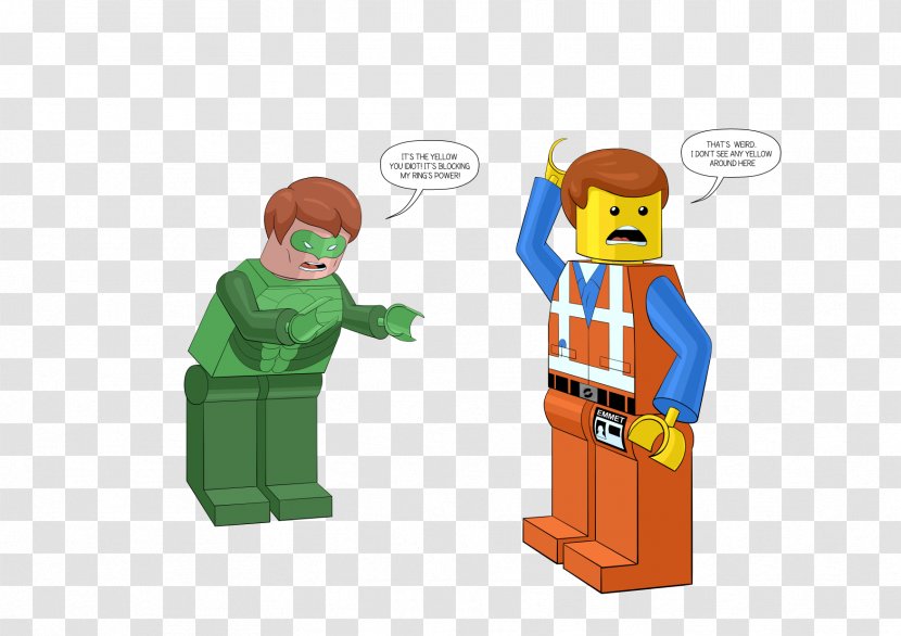 Emmet LEGO Green Lantern Drawing Toy Block - Lego Movie - The Transparent PNG