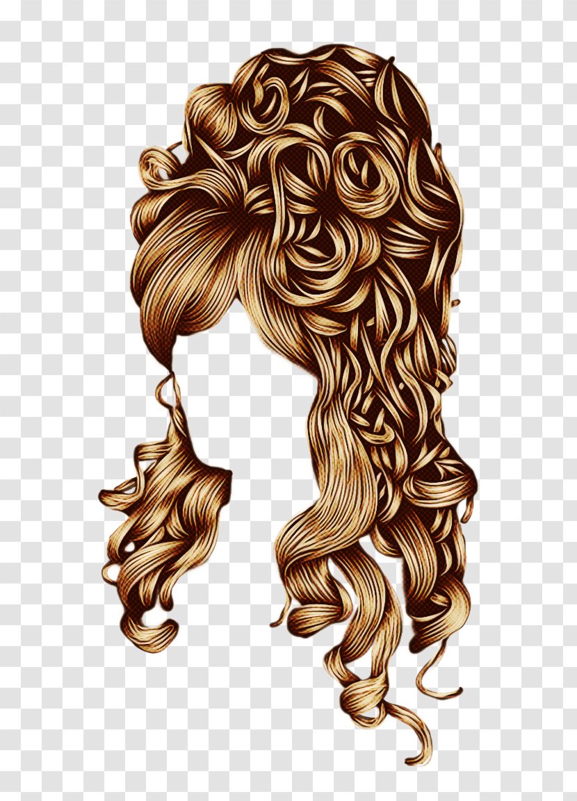 Hair Hairstyle Wig Coloring Long - Costume - Brown Transparent PNG