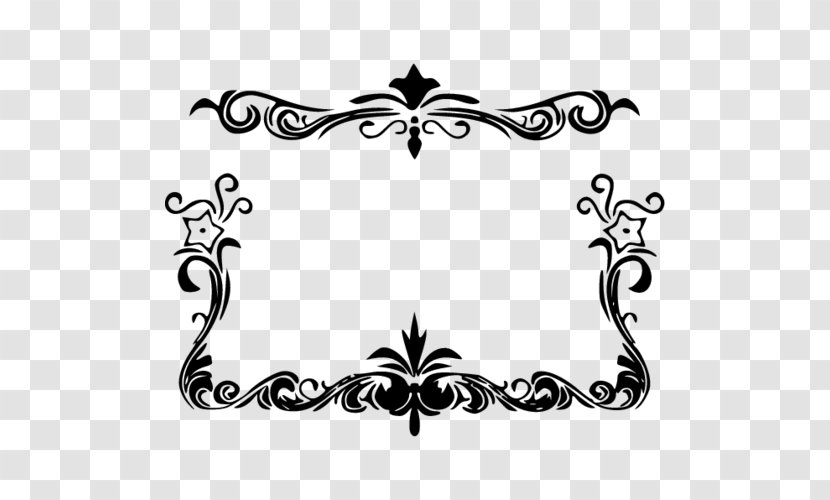 Black And White Floral Design Clip Art - Creativity Transparent PNG