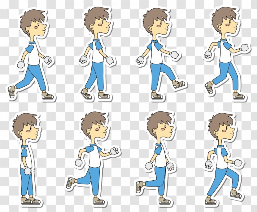 Walking Cartoon Clip Art - Toddler - Man Transparent PNG