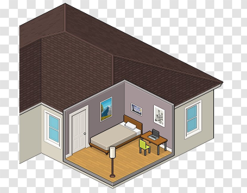 House Bedroom Isometric Projection Pixel Art - Italy Visa Transparent PNG