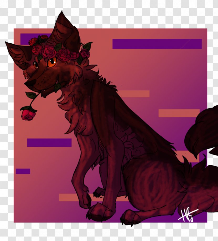 Canidae Illustration Cartoon Dog Demon - Magenta Transparent PNG