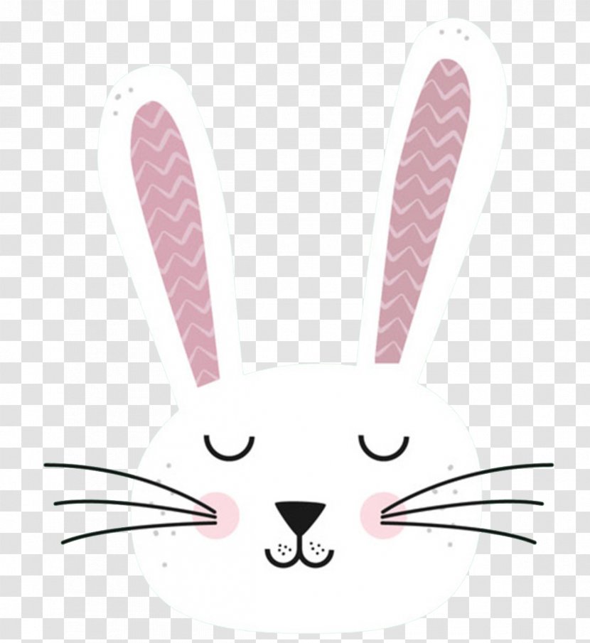 White Rabbit European Leporids - Cuteness - Cute Cartoon Rabbits Transparent PNG