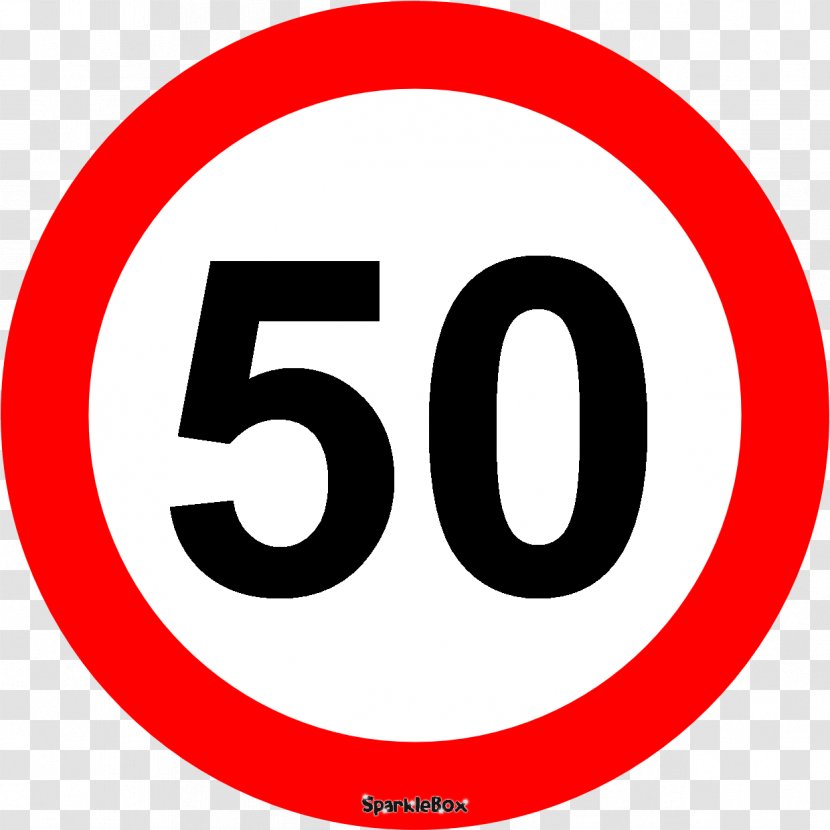Kilometer Per Hour Roadworks Speed Limit Traffic Sign - Information Transparent PNG