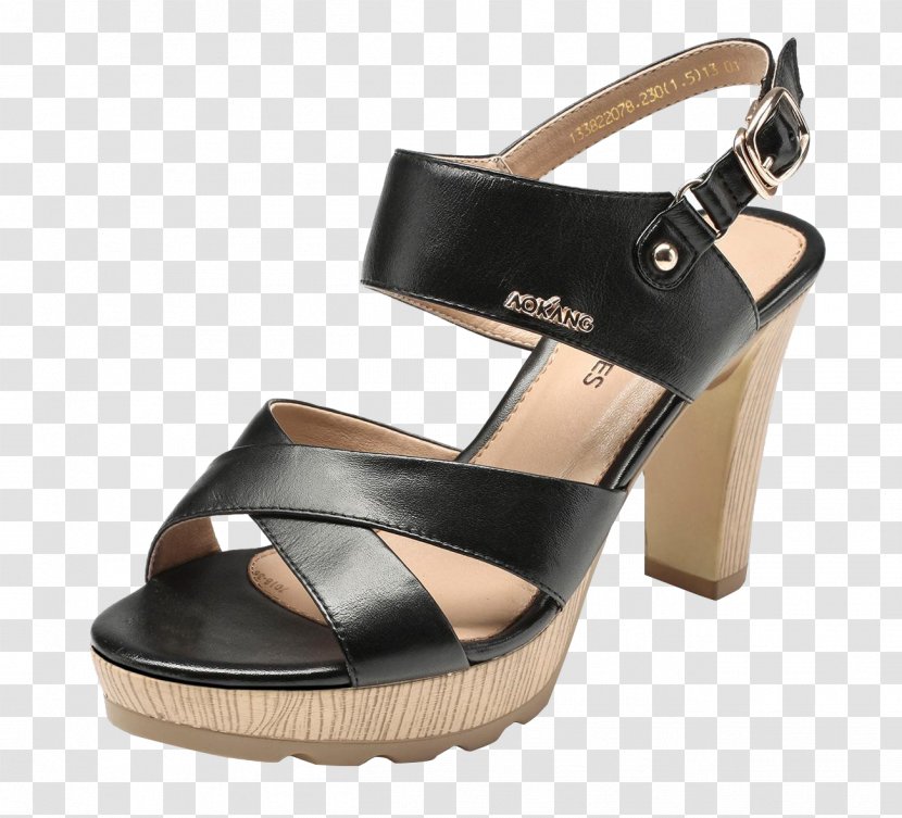 Sandal Shoe High-heeled Footwear Designer - Black Bohemia Wind Sandals Transparent PNG