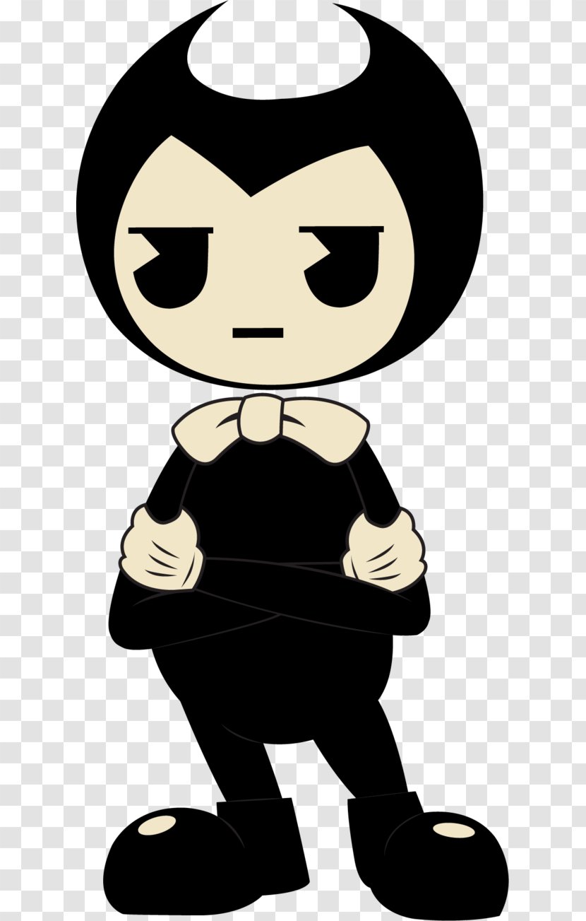Bendy And The Ink Machine Drawing Clip Art - Black - Male Transparent PNG