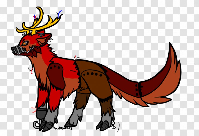 Red Fox Canidae Reindeer - Mythical Creature - Nightmare Foxy Transparent PNG